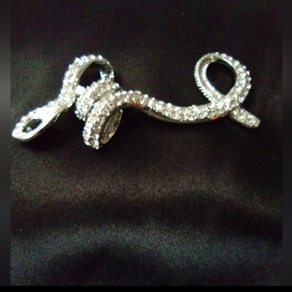 Silver Tone Crystal Snake Pendant NWOT - Picture 3 of 8